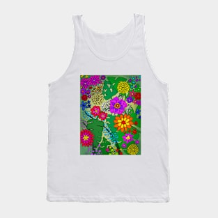 Folk Floral Spray Tank Top